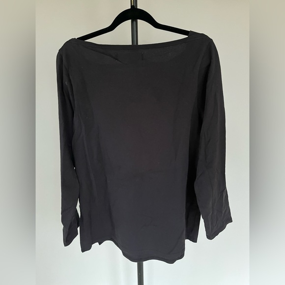 Free People FP Beach Boat Neck Black Top Size XS - Picture 3 of 3